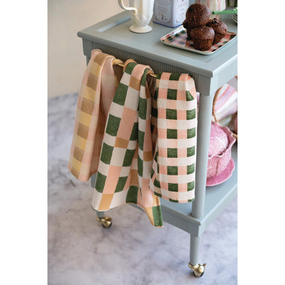 Creative Co-op - Checked Waffle Weave Tea Towel