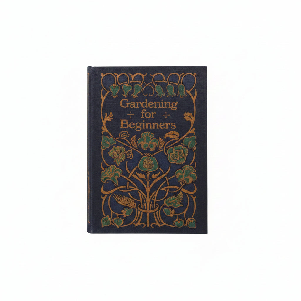 gardening for beginners journal on a white background