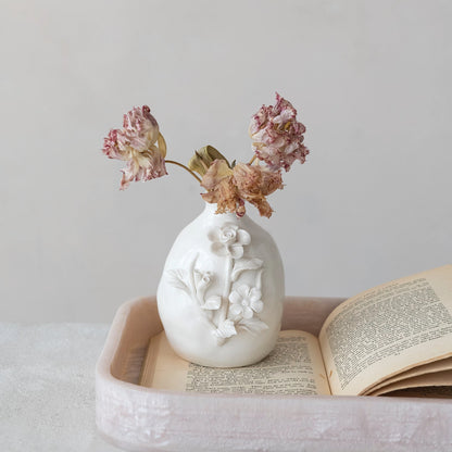 Creative Co-op - Vase with Sculpted Flowers