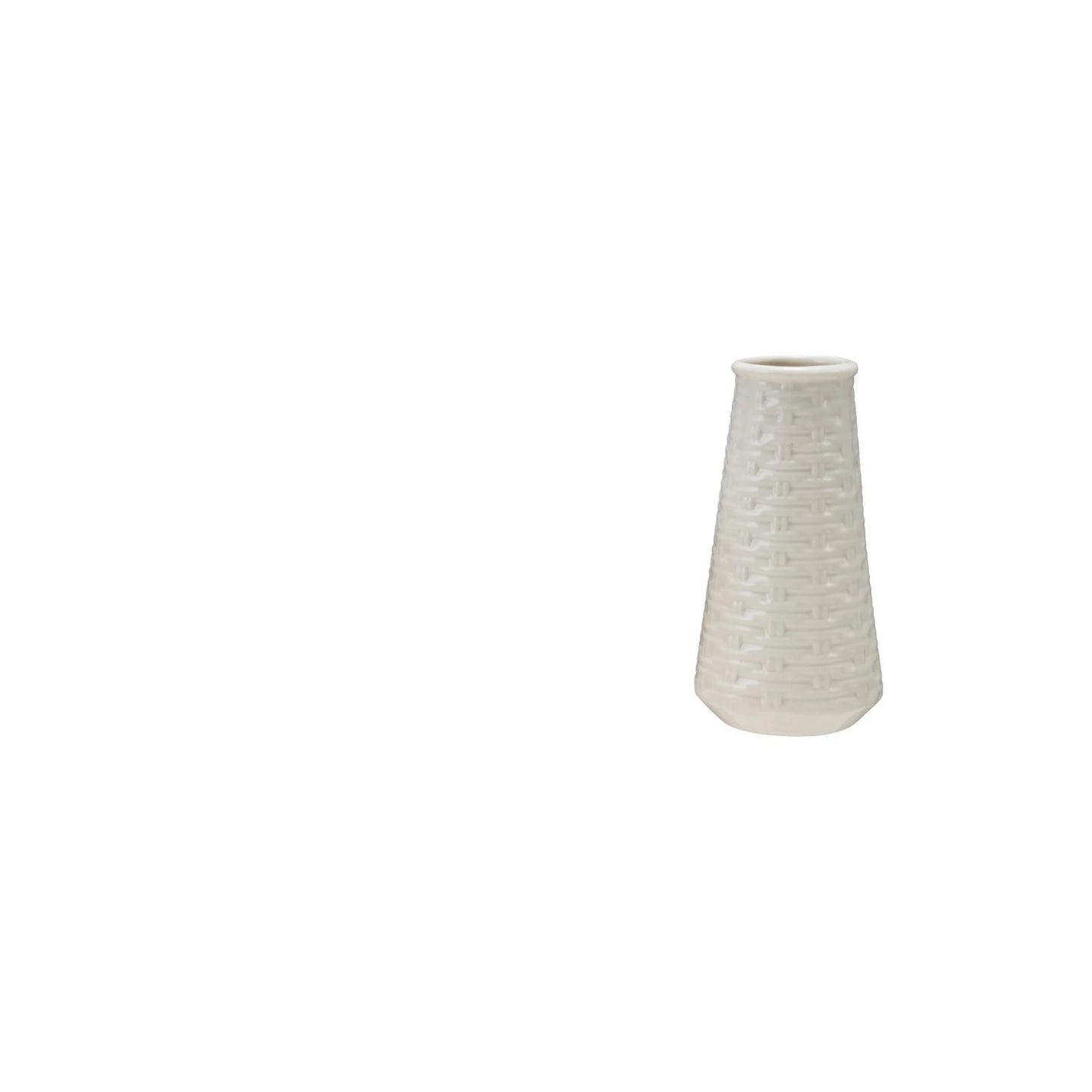 large ceramic Basket Weave Vase