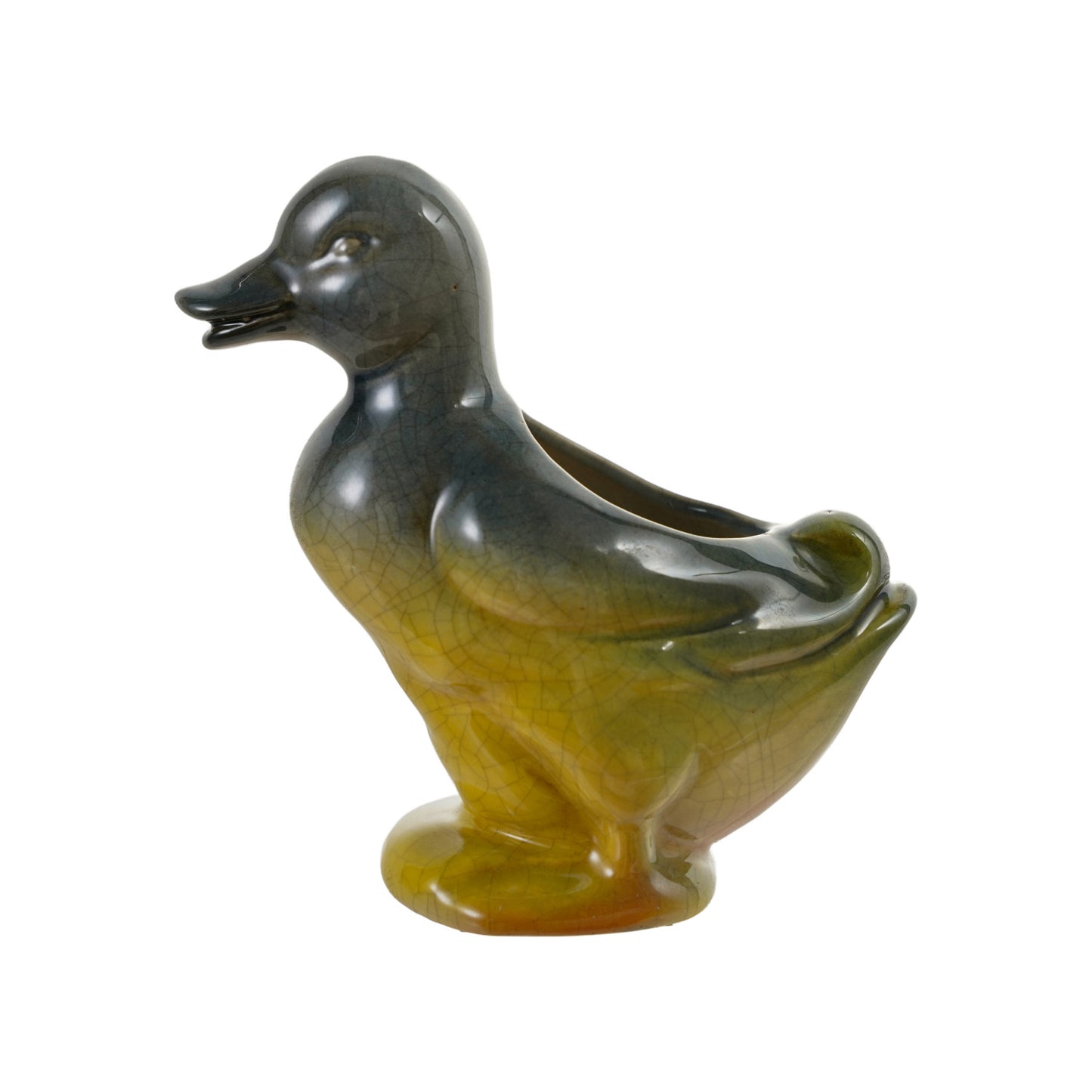 Vintage Reproduction Duck Shaped Vase on a white background