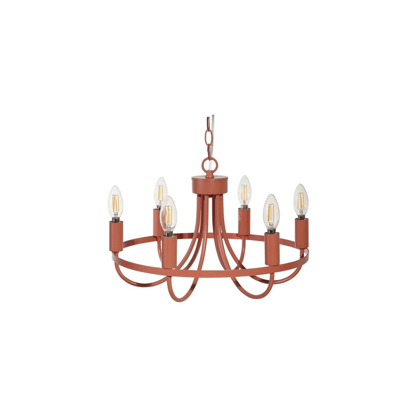 pink chandelier on a white background