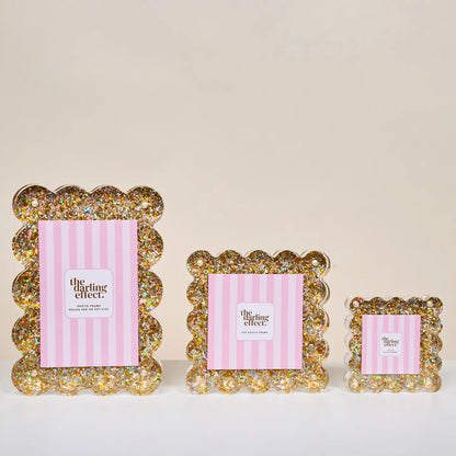 Three sizes decorative picture frames with 'The Darling Effect' branding on a beige background