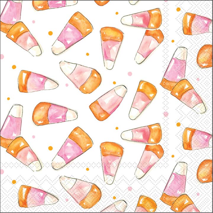  Pink Candy Corn Cocktail Napkins