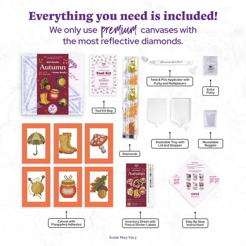 image of all the items included in the kit