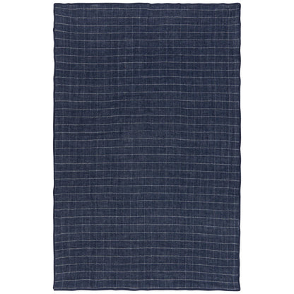 midnight blue double weave dishtowel.