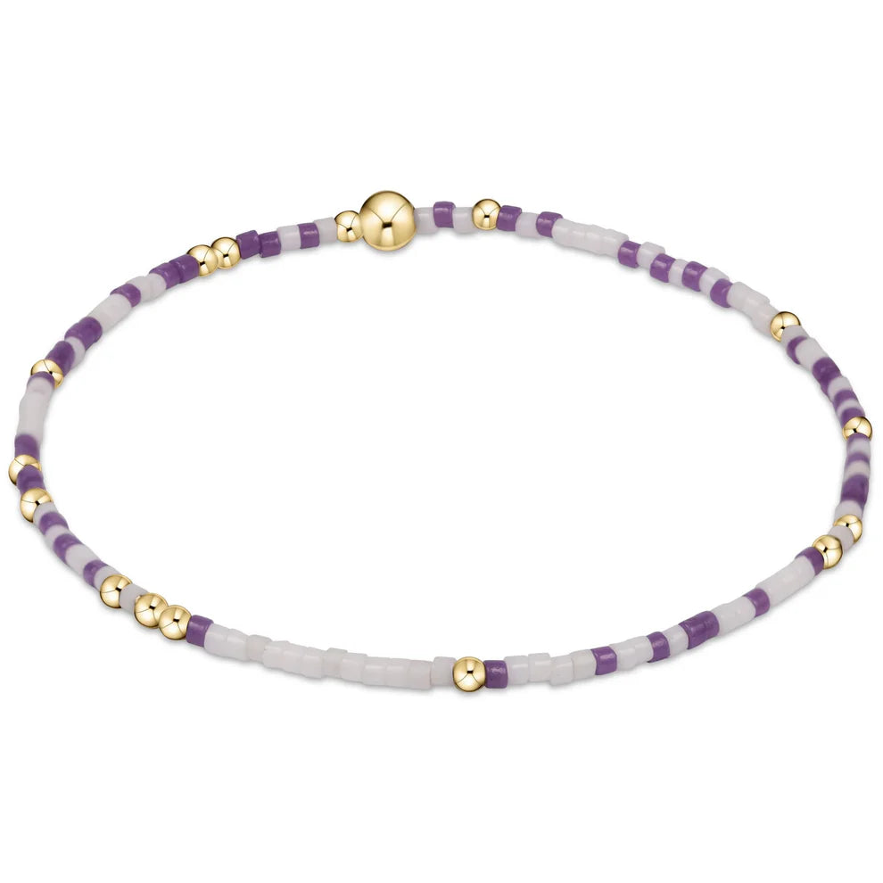 Gameday Hope Unwritten Bracelet in Purple & White