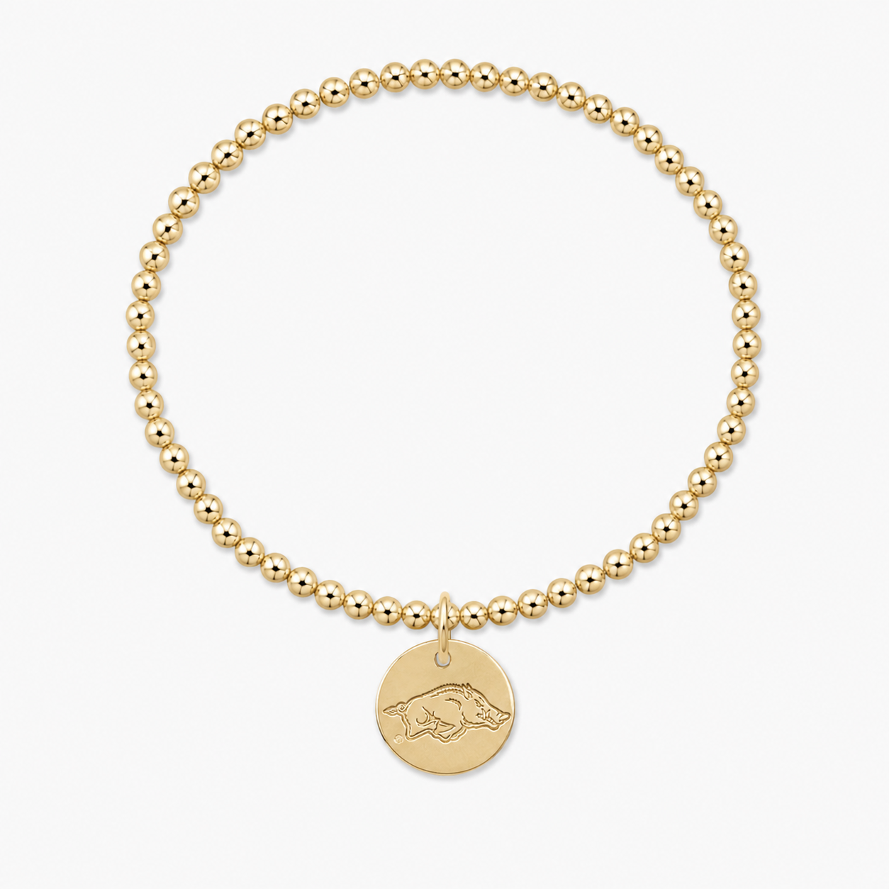 enewton bead bracelet with razorback disc charm