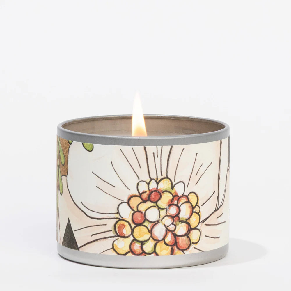 lit Birch & Bloom Tin Candle