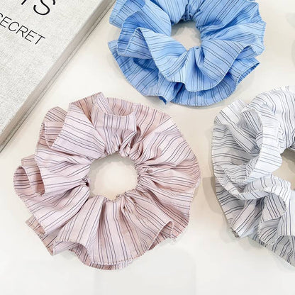 3 scrunchies on a table top