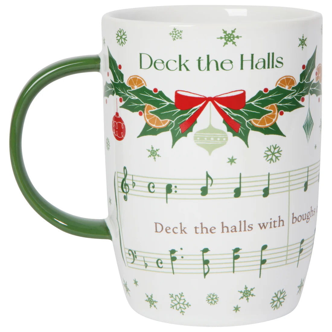 other side of deck the halls mug.