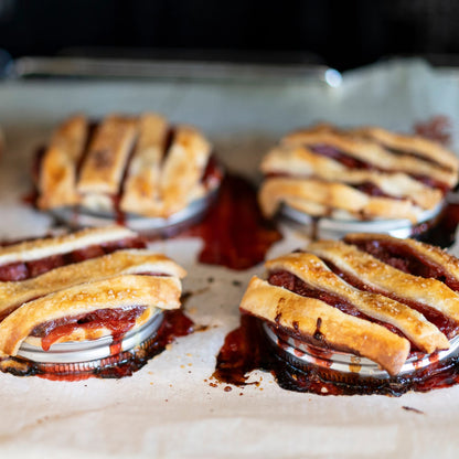 small pastries made with Strawberry Rhubarb Preserves
