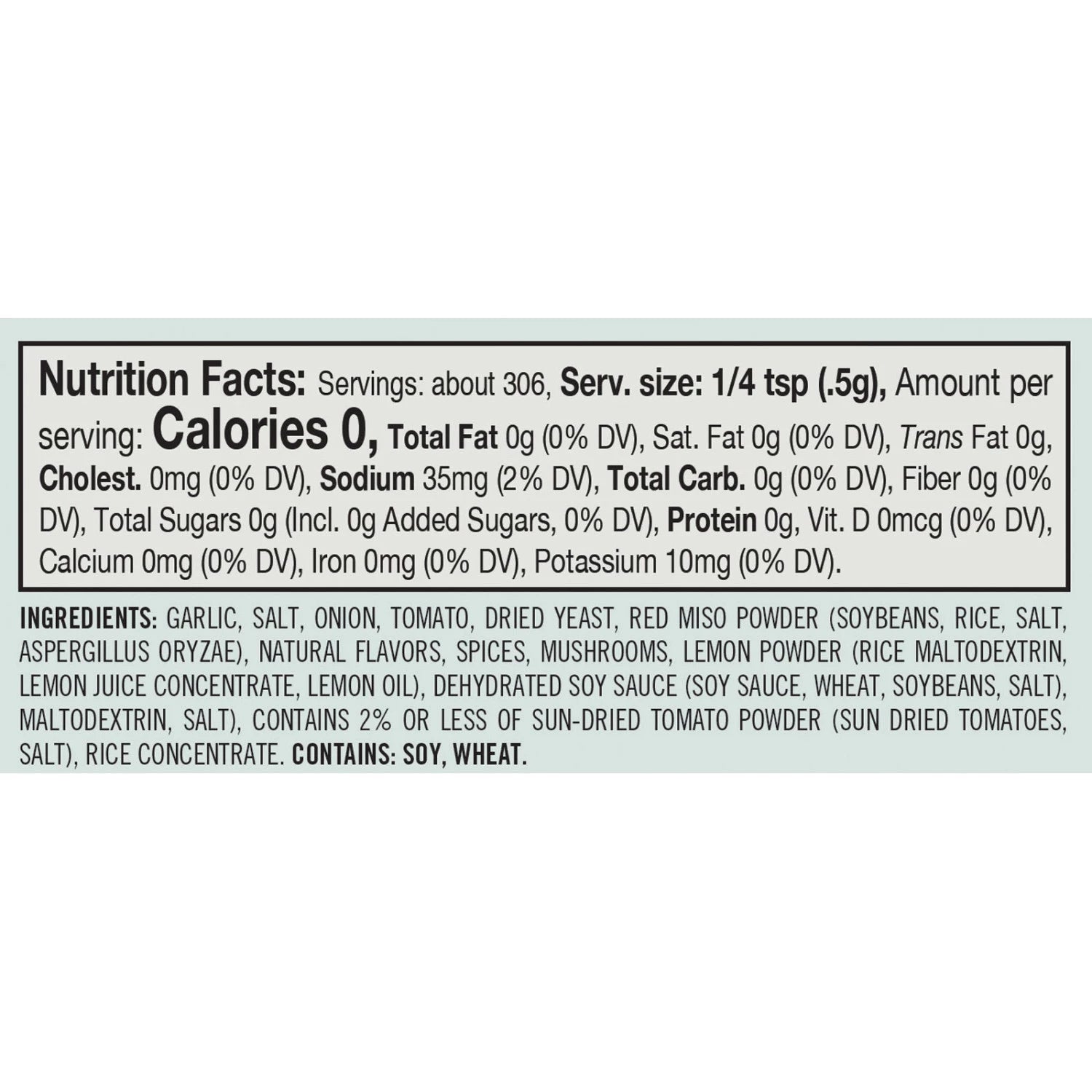 Nutrition facts and Ingredient list. Please call 501-327-2182 for more information.