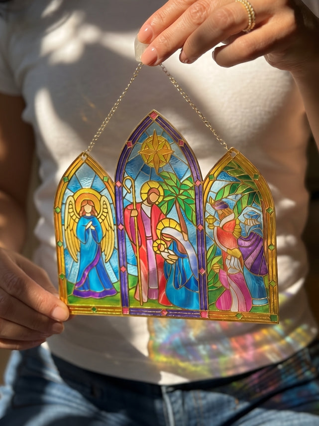 person holding suncatcher
