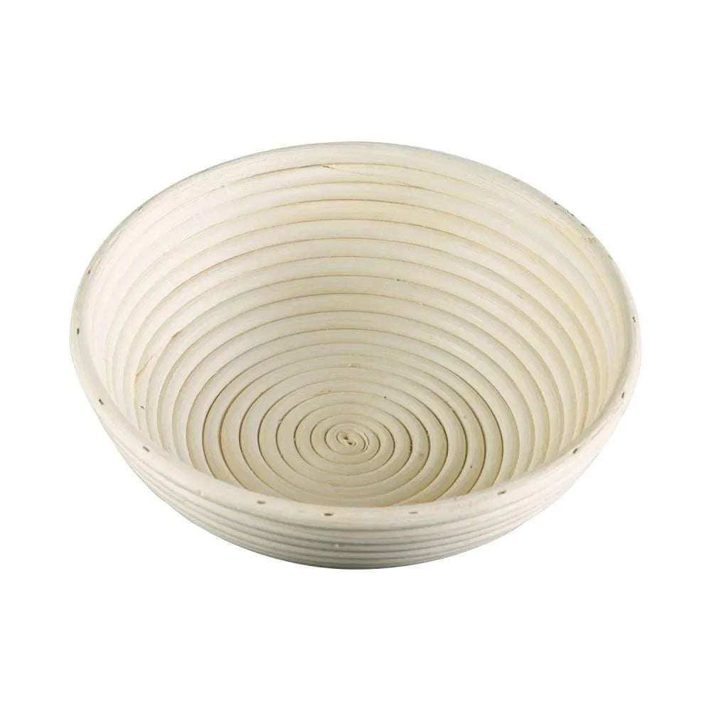 10 inch brotform dough basket on a white background.