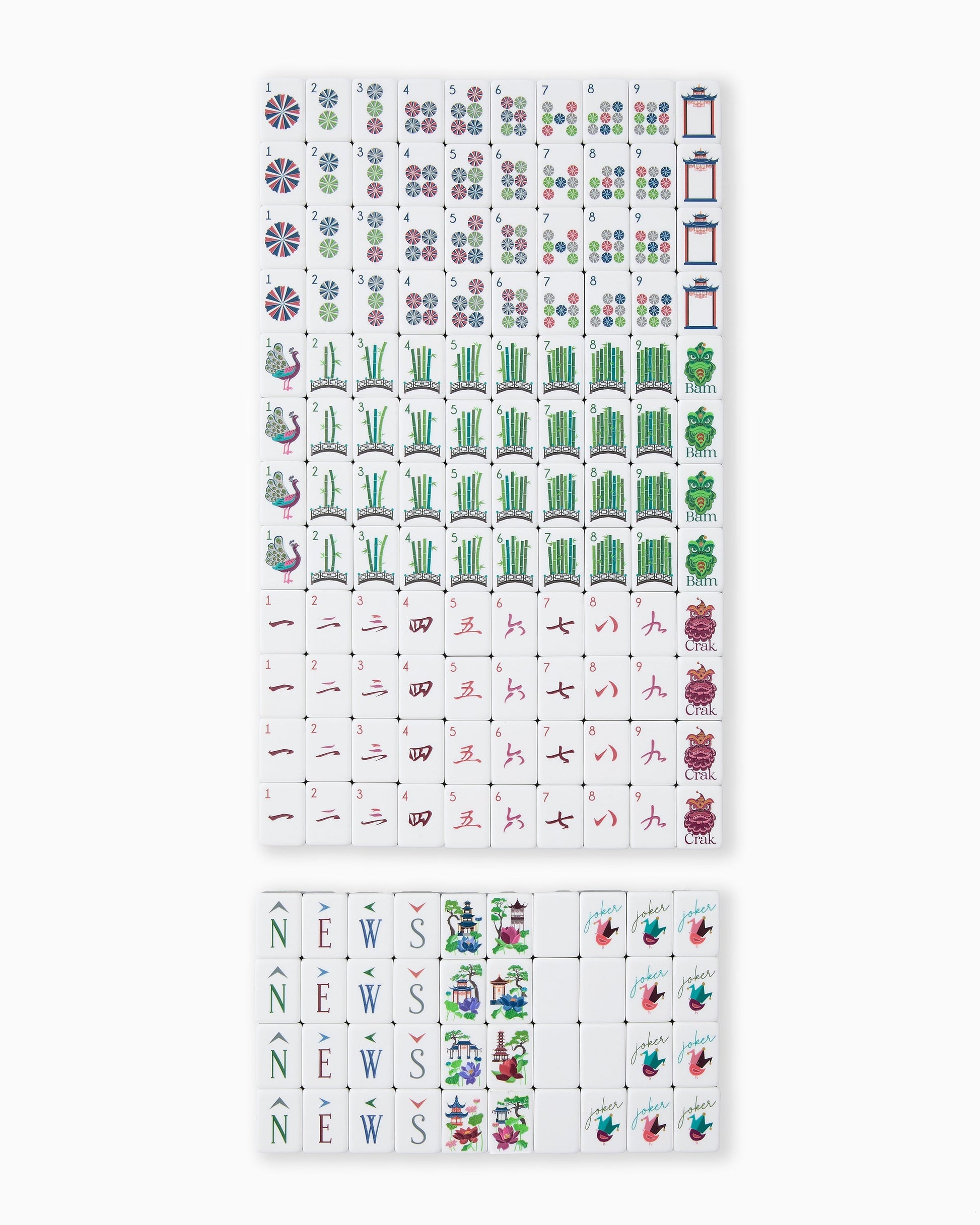 full set of gatsby mahjong tiles
