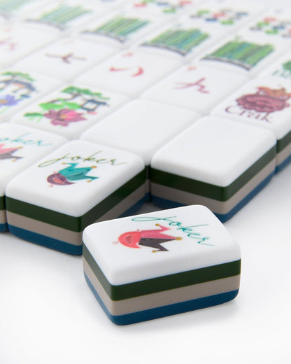 style shot of gatsby mahjong tiles