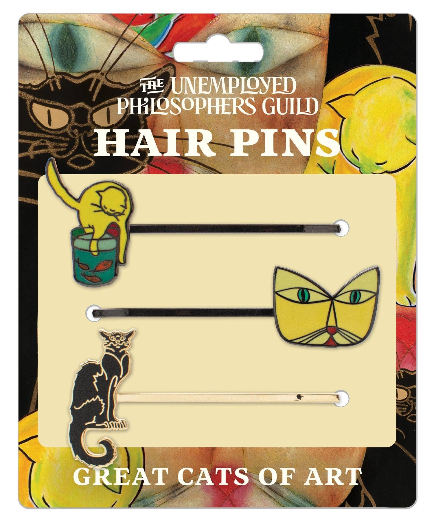 great cats of art hair pin set on its card packaging