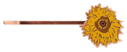 yellow flower hair pin
