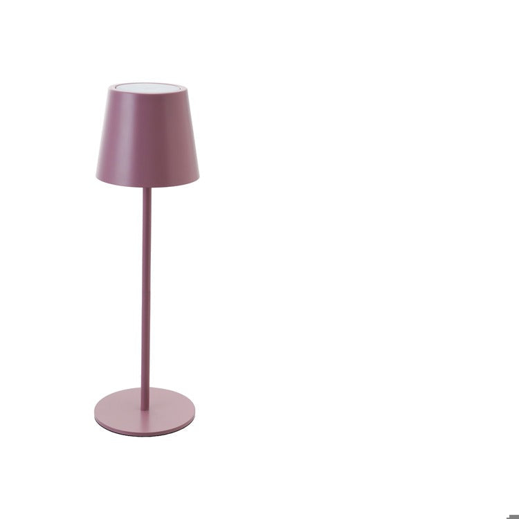 lavender desk lamp shown on a white background