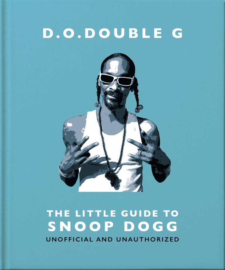 blue front cover of guide to snoop dogg with and image of him printed on it.