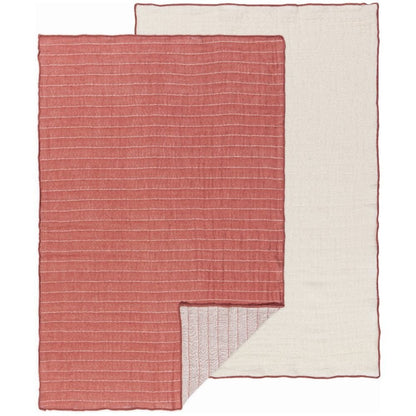 both colors of canyon rose dishtowels laying flat on a white background.