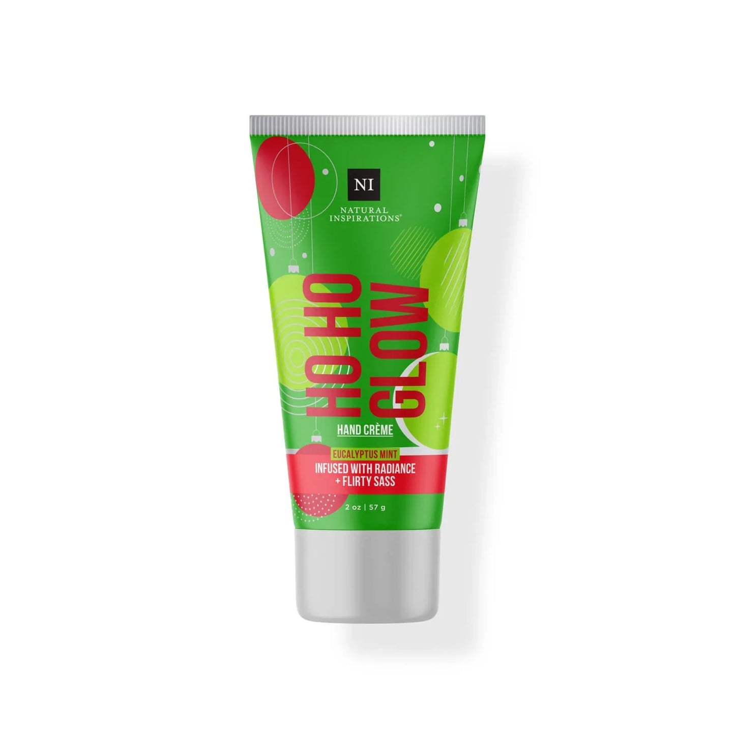 green tube of Ho Ho Glow Hand Creme with red text