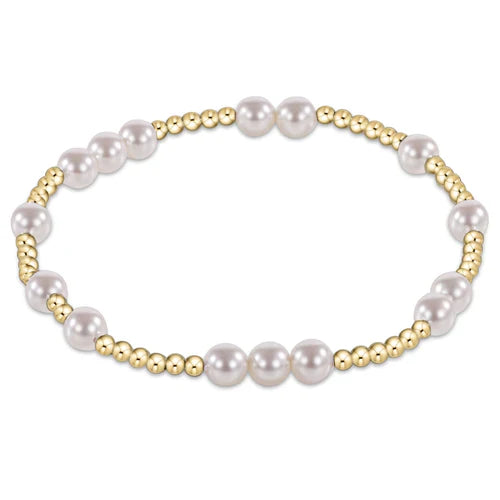 Hope Unwritten 5mm Bead Bracelet, Pearl