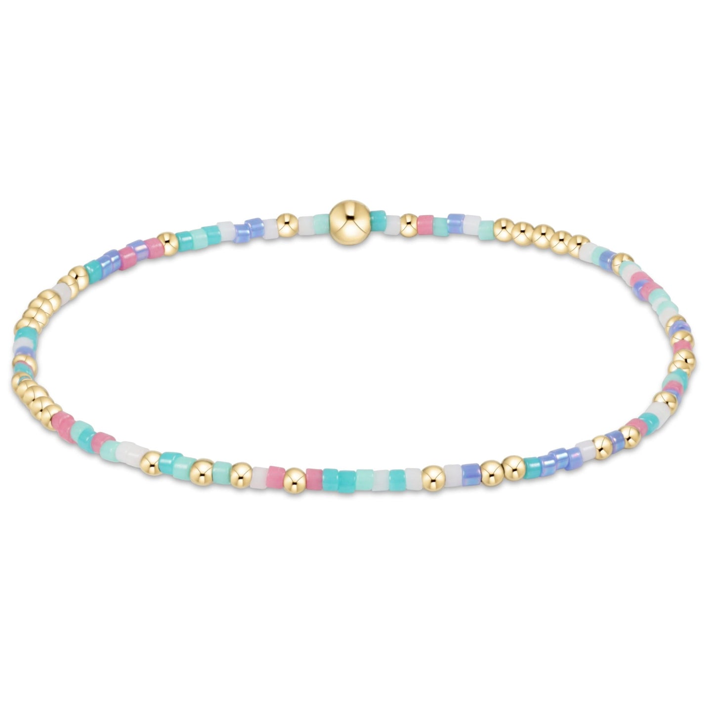 Hope Unwritten Bracelet, Hot Mess with pastel and gold beads