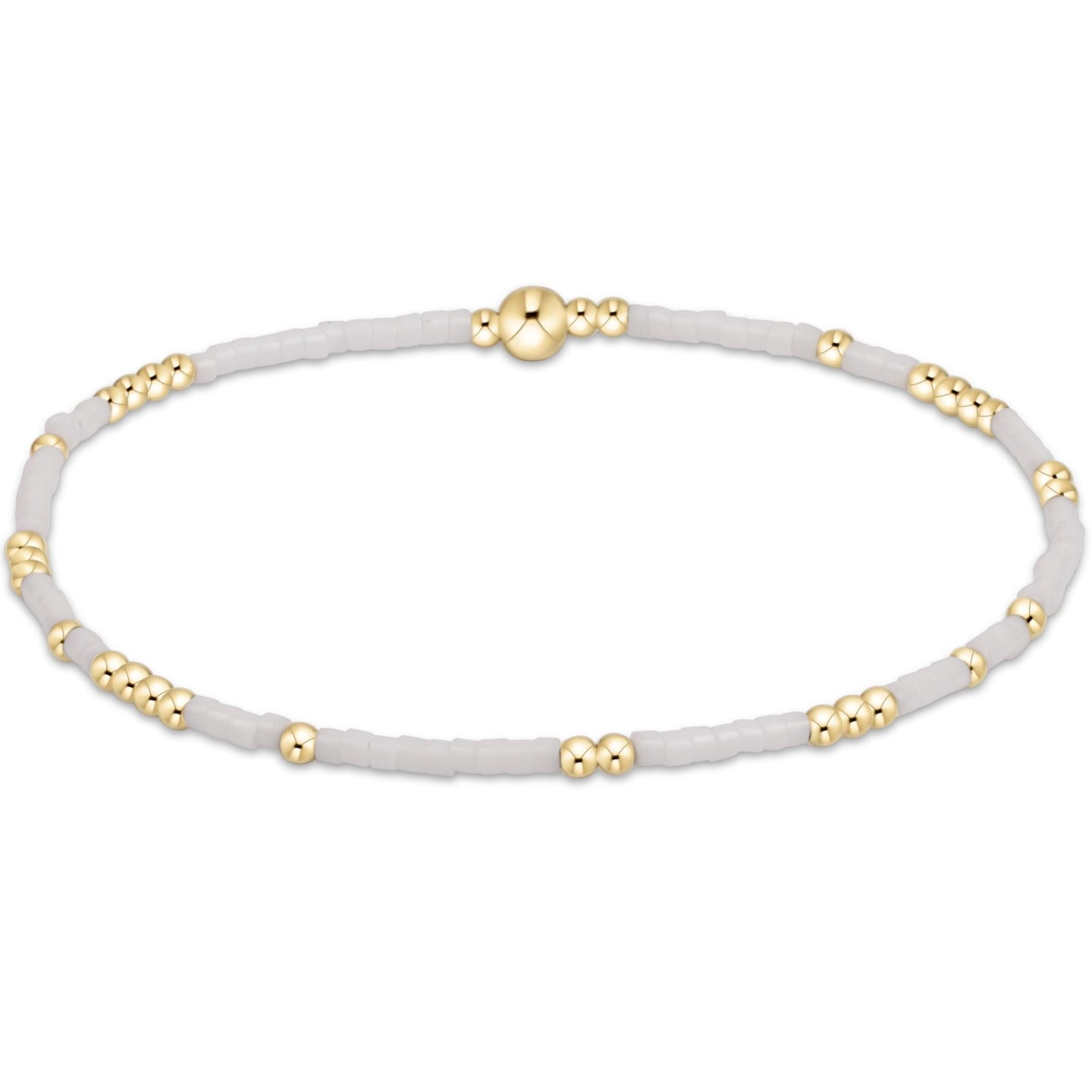 Hope Unwritten Bracelet, White and gold beads