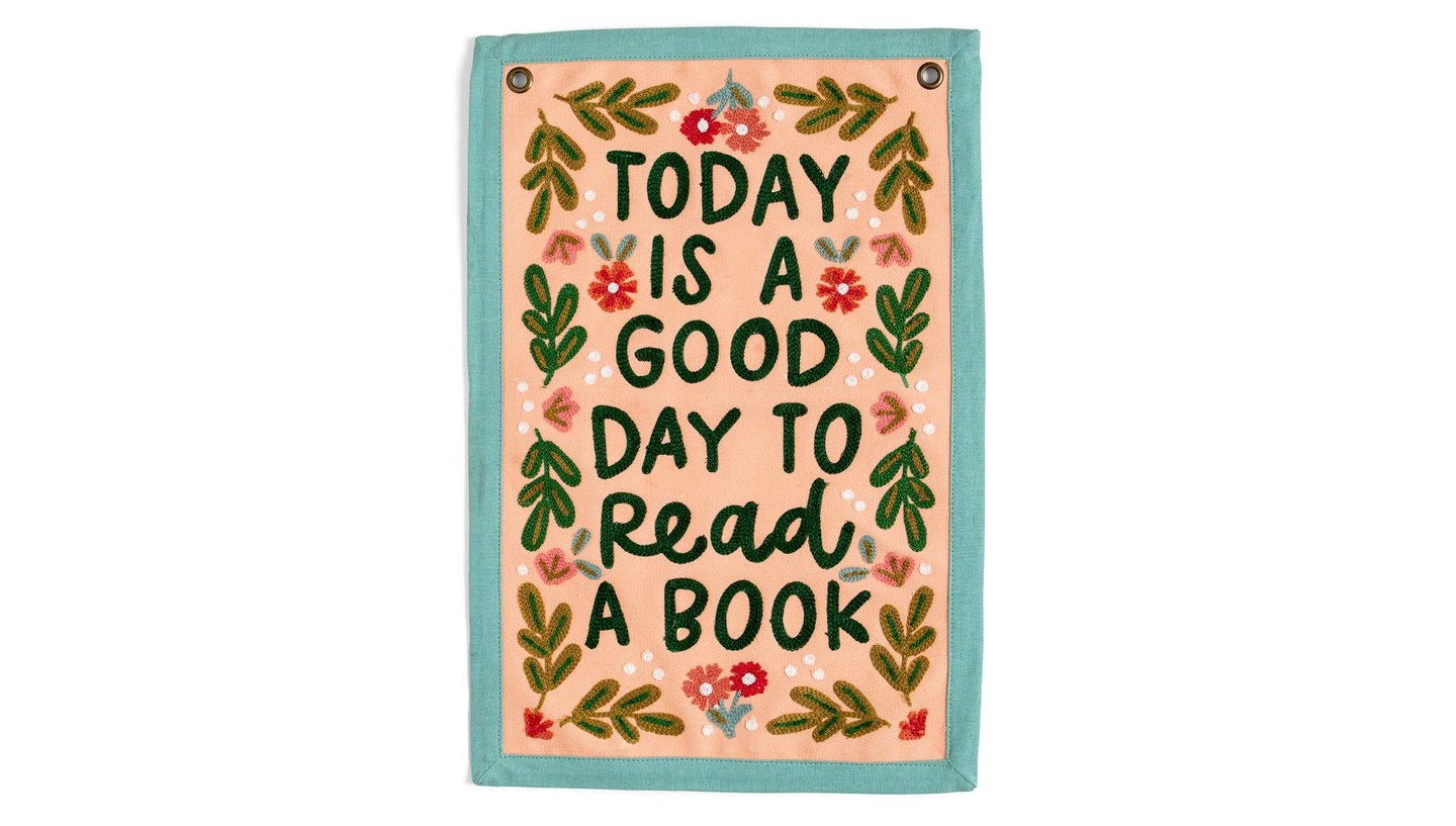 read a book canvas banner shown on a white background