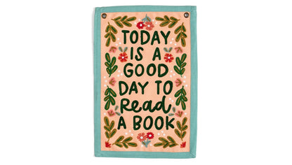 read a book canvas banner shown on a white background