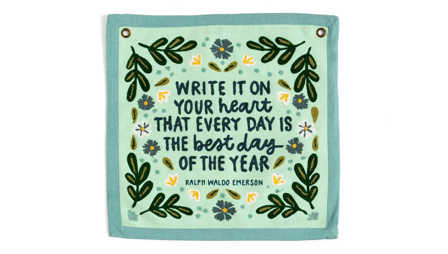 best day canvas featuring a quote