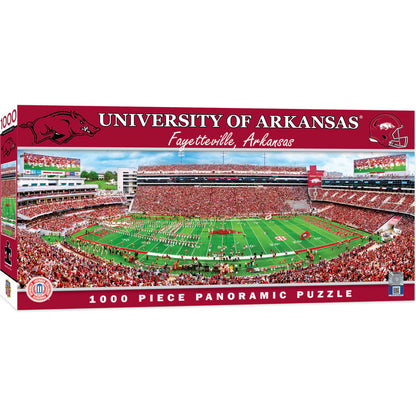 box of Arkansas Razorbacks Panoramic Jigsaw Puzzle.