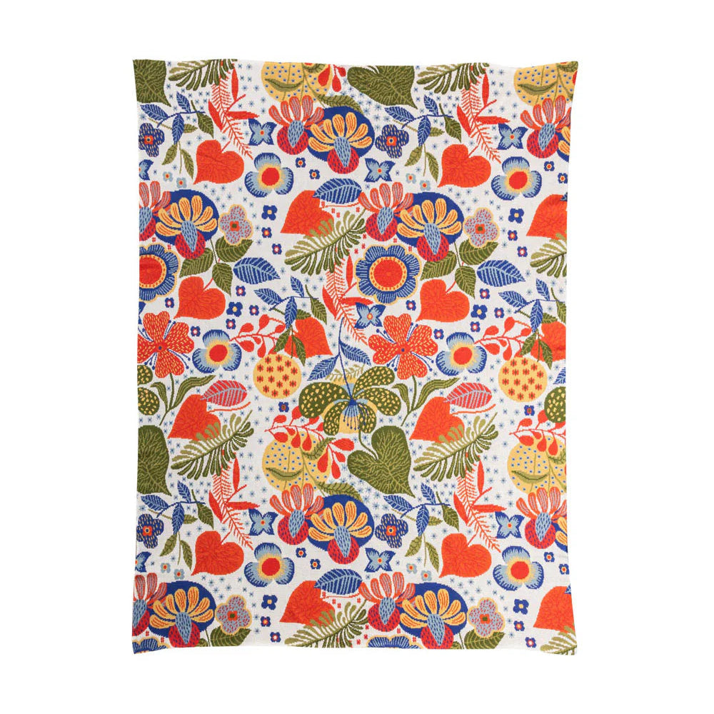 Floral Blanket laying flat