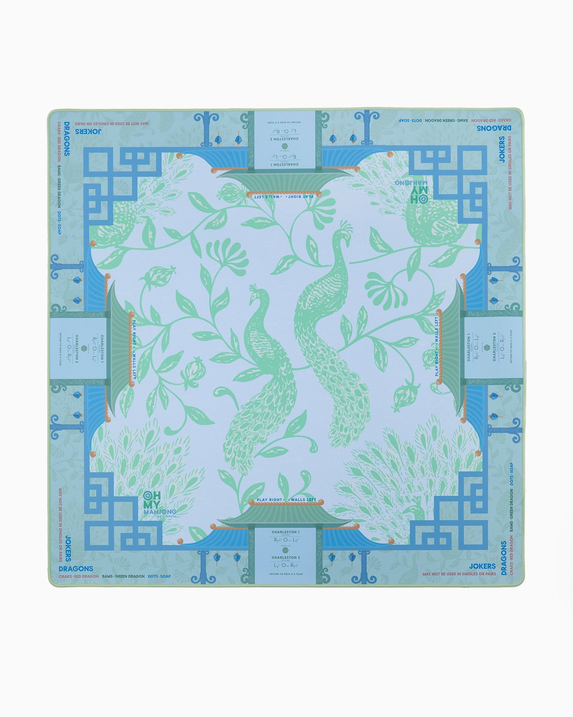 top down view of isla mahjong mat