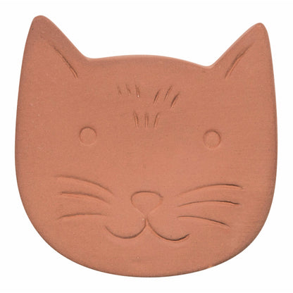 terracotta sugar saver shaped like a cat head