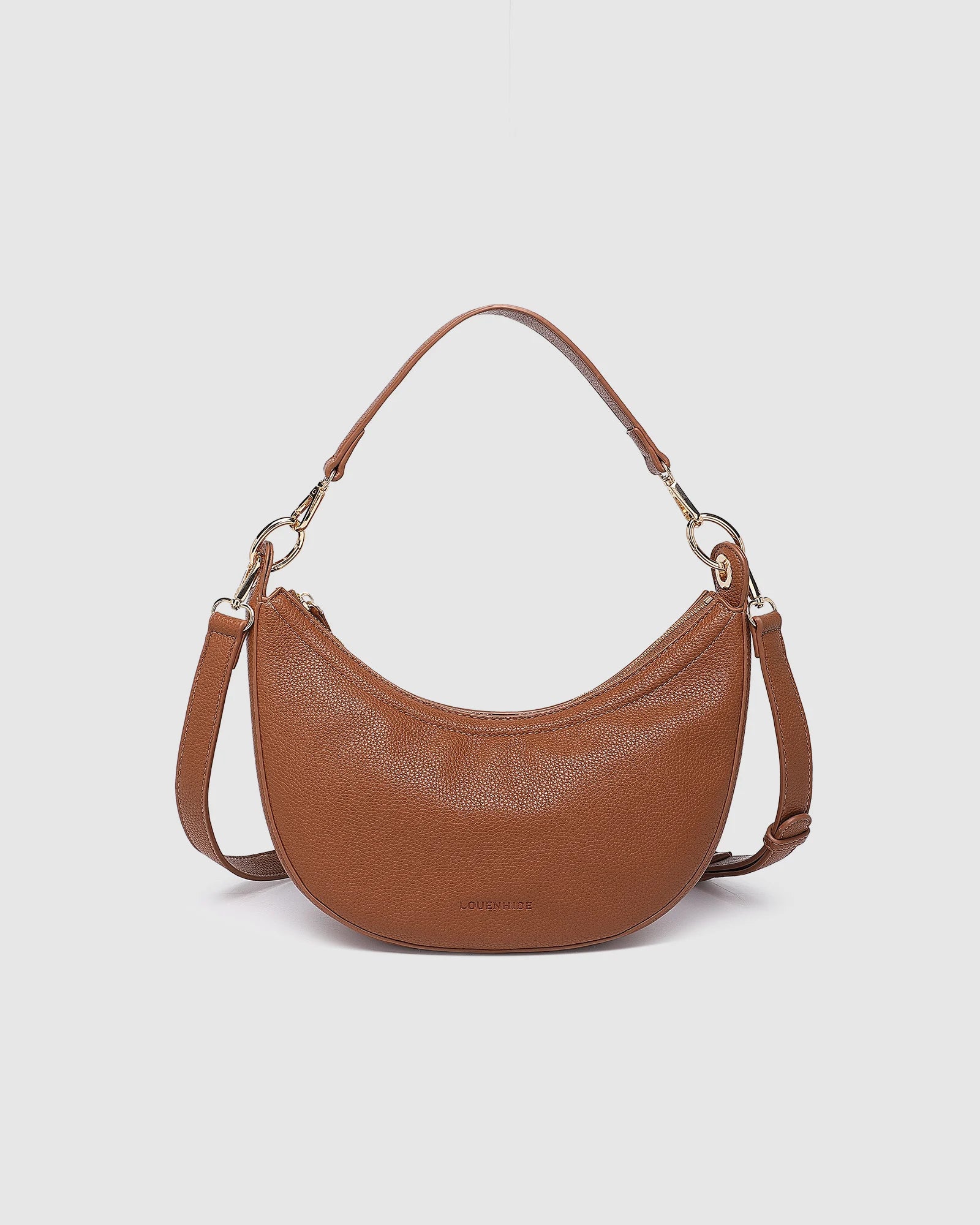 Tan Corfu shoulder bag with crossbody strap.