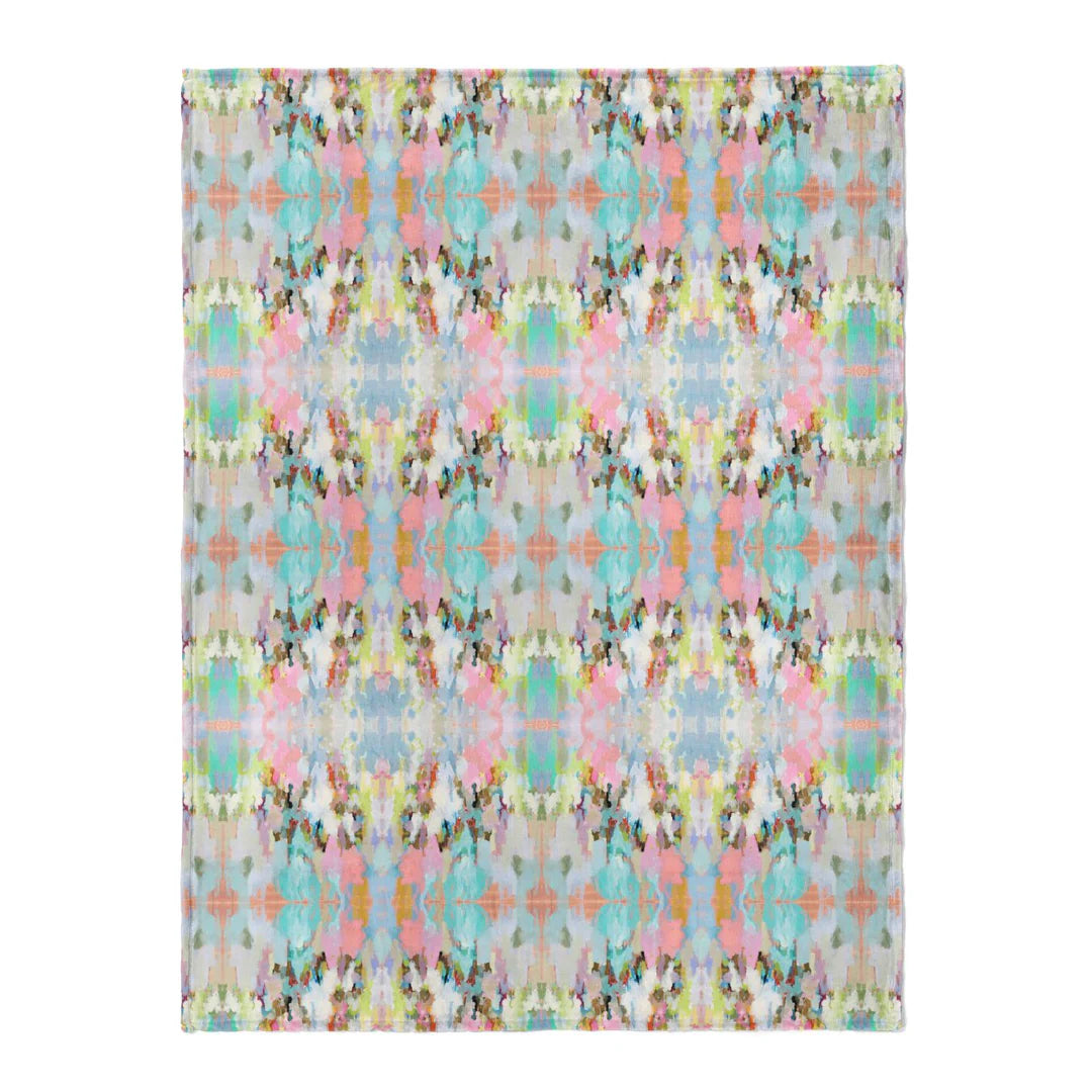 brooks avenue fleece blanket laid out flat to show pattern