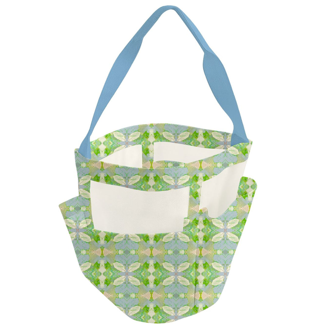 elephant falls shower caddy on a white background