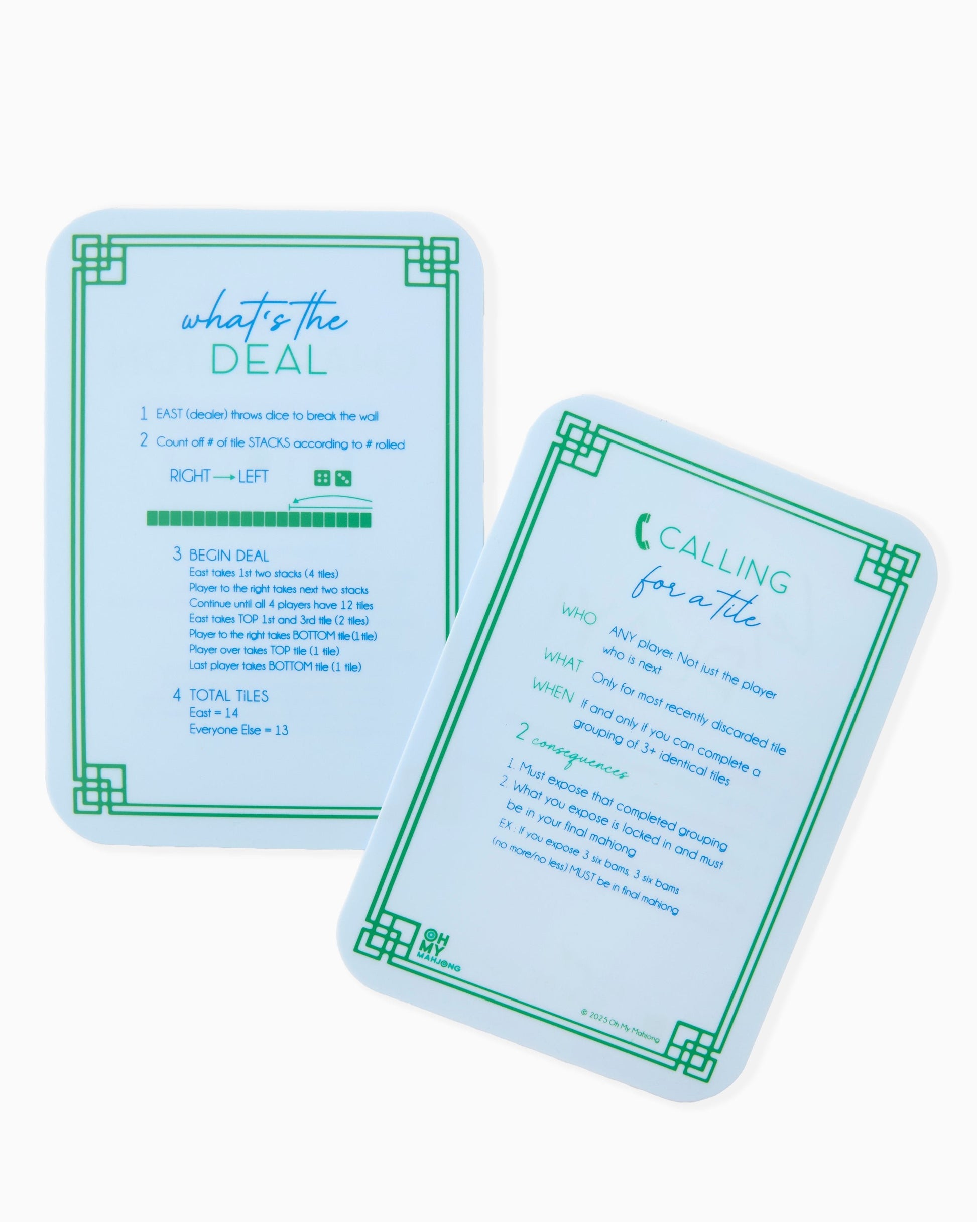 back side of light blue shuffler cards