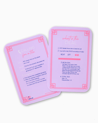 back side of lilac shuffler cards