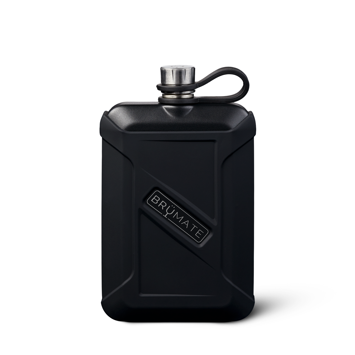 matte black canteen on a white background