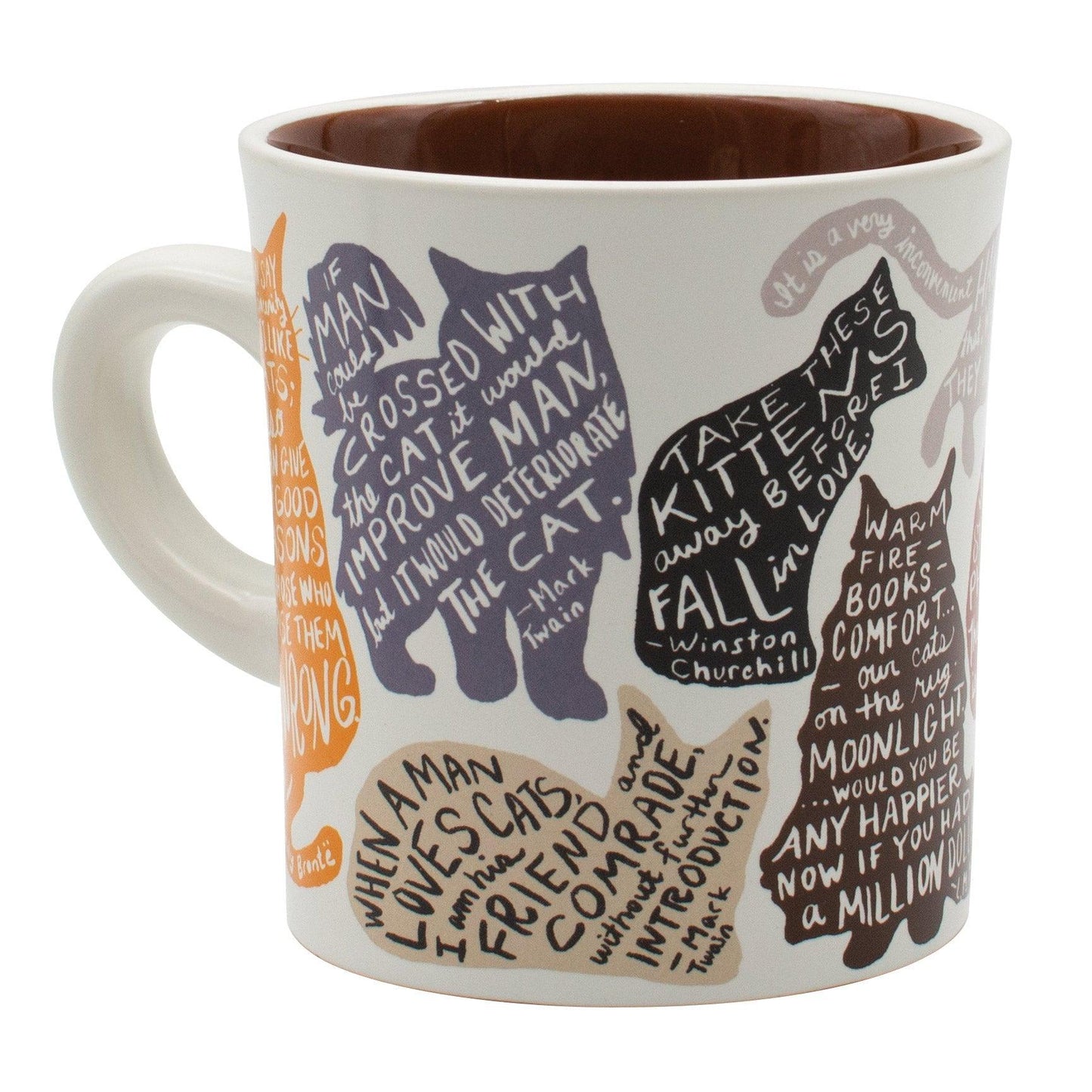 literary cat mug