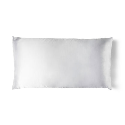 white Bye Bye Bedhead Silky Satin King Pillowcase on a white background.