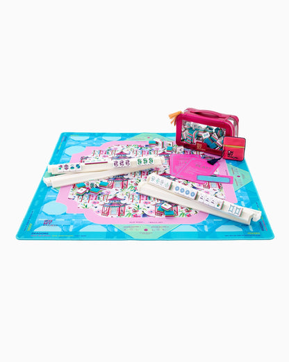 mahjong mat with mahjong tiles on it