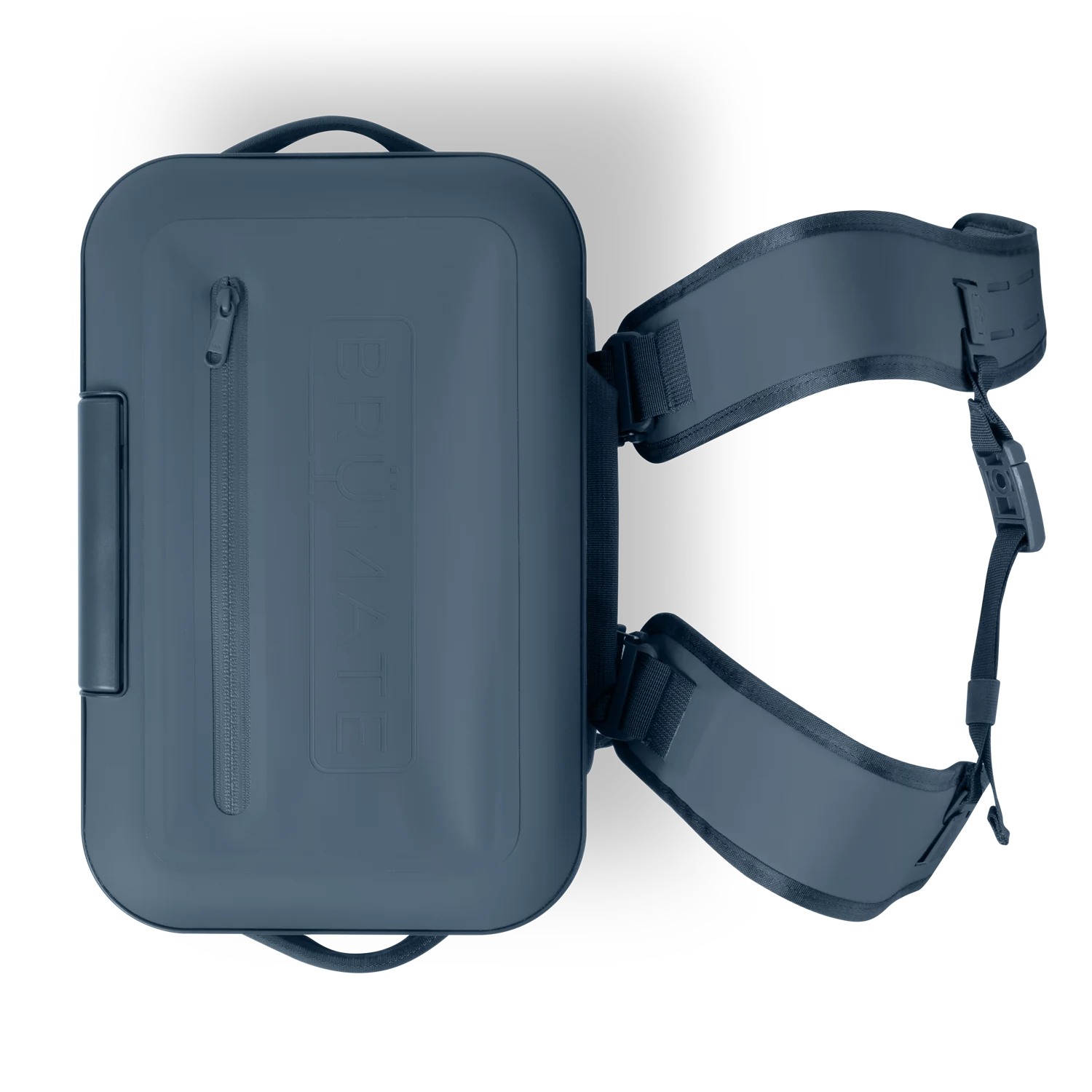 top view of nightfall blue 24 can backpack cooler