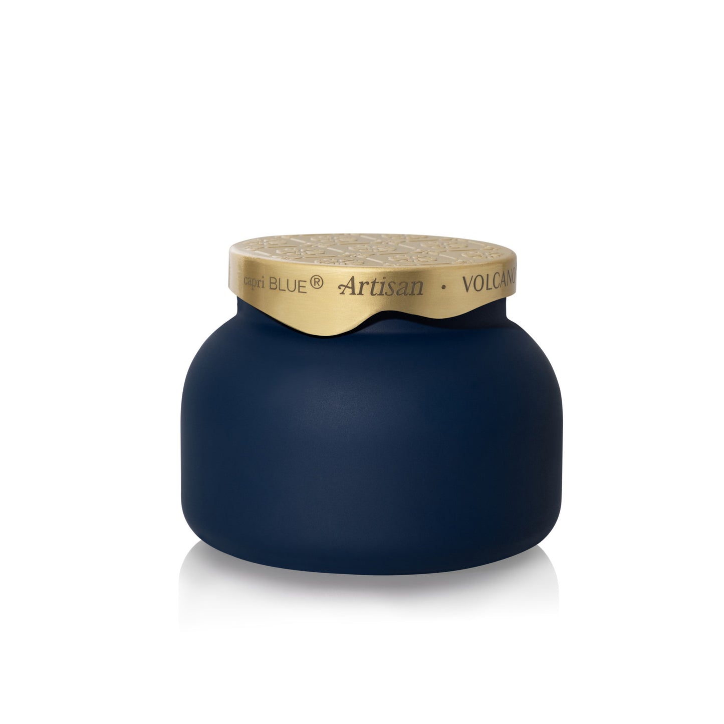 Volcano Artisan Terrazza Velluto  Candle on a white background