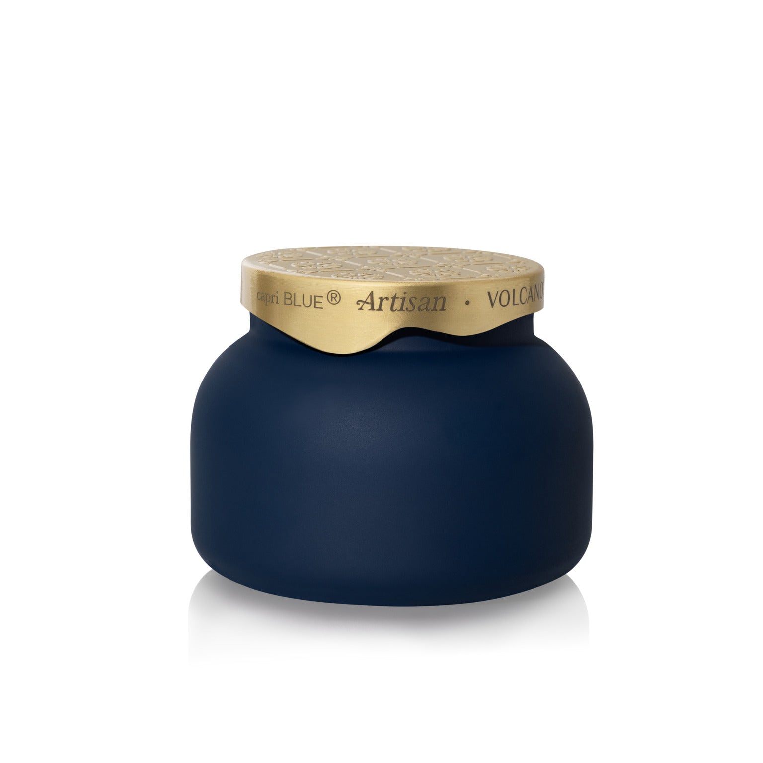 Volcano Artisan Terrazza Velluto  Candle on a white background