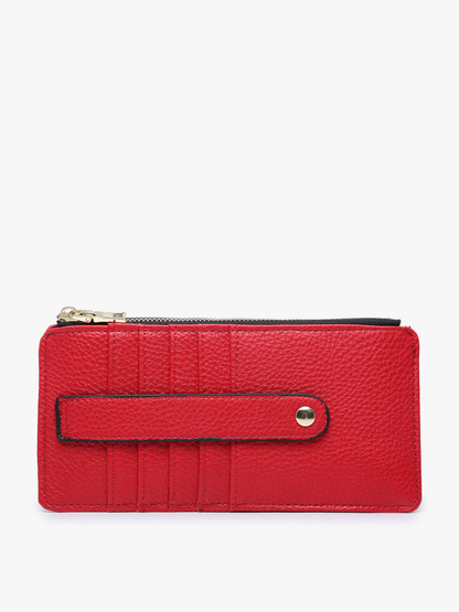bright red Saige Slim Card Holder Wallet